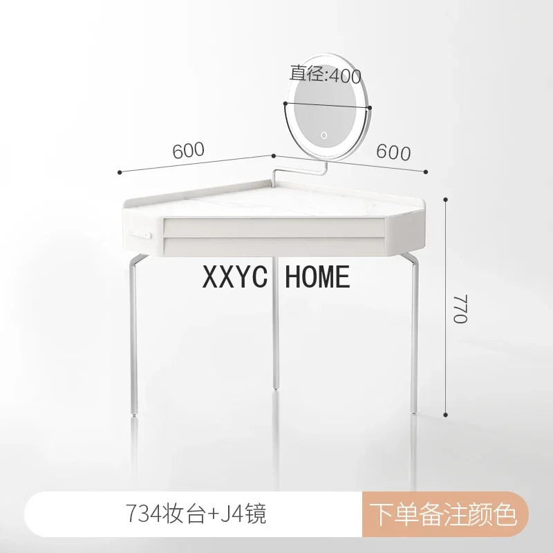 Комод из цельного дерева для спальни, поворотный уголок, простой 60 см, треугольная кремовая каменная плита, шкаф для хранения, мебель