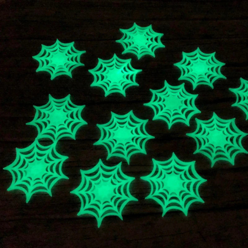 Halloween Spider Web Silicone Coaster Luminous Fluorescent Heat Insulation Cup Mat Glow In Dark Bar Drink Cup Holder Table Decor