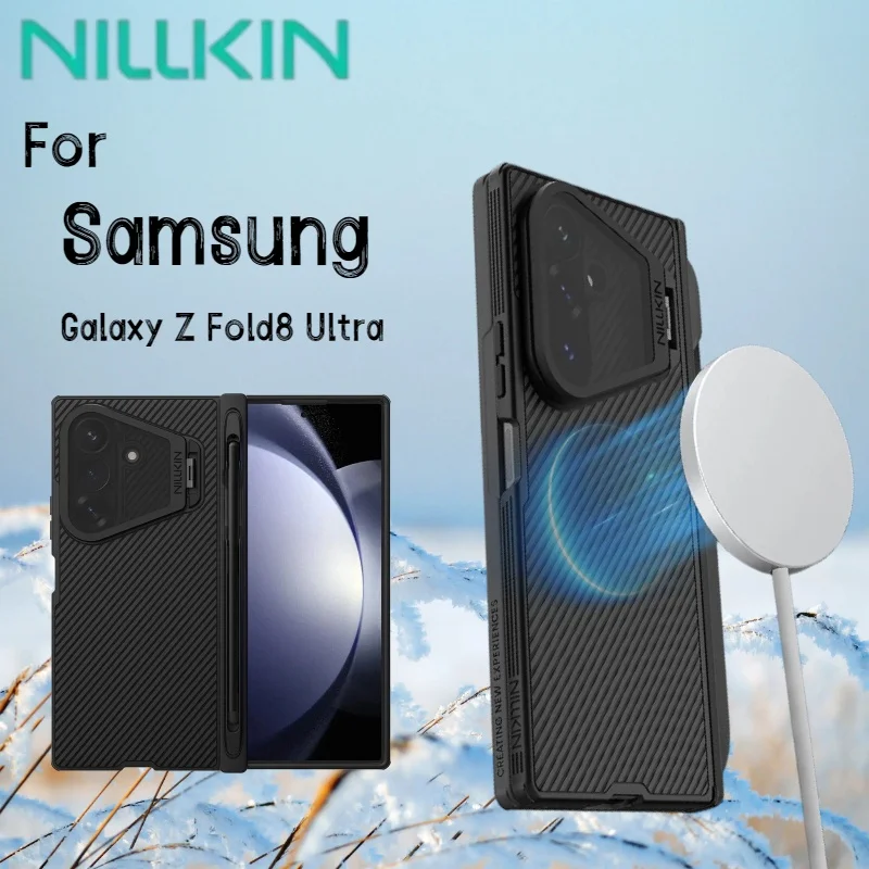 Funda Nillkin CamShield ProP para Samsung Galaxy Z Fold 8 Ultra Fold 8, funda plegable con cubierta transparente para la lente, funda protectora para teléfono.