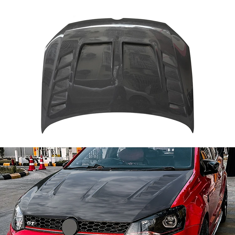 

KB Style Carbon Fiber Engine Vented Hood Bonnet For Volkswagen Polo Gti Carbon Fiber Engine Hoods