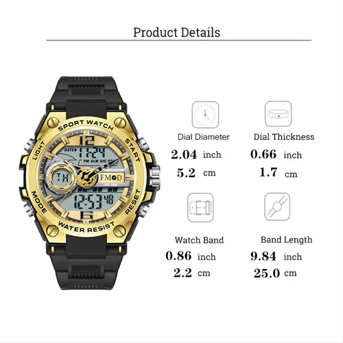 Imagen 2 del producto Reloj militar digital de moda para hombres, reloj electrónico de moda para deportes al aire libre