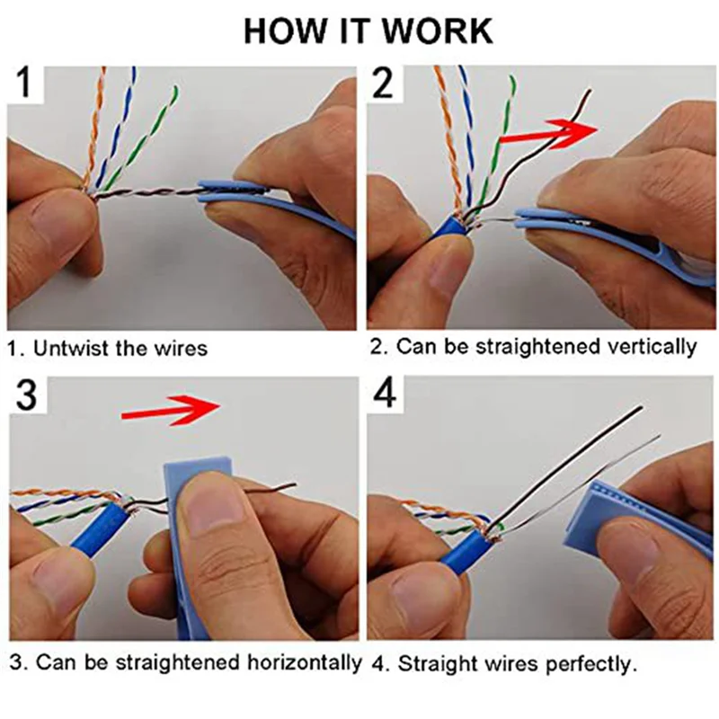 

Network Cable Untwist Tool, Wire Straightener For CAT5/CAT5E/CAT6/CAT7 Wires Pair Separator Tools 6Pcs