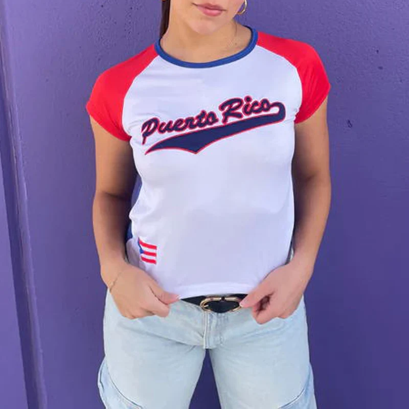 Moda Gothic Hip Hop Summer Damska koszulka Y2K Harajuku Hip Hop Street Wear High Street Gothic Retro Casual Letter Embroidery