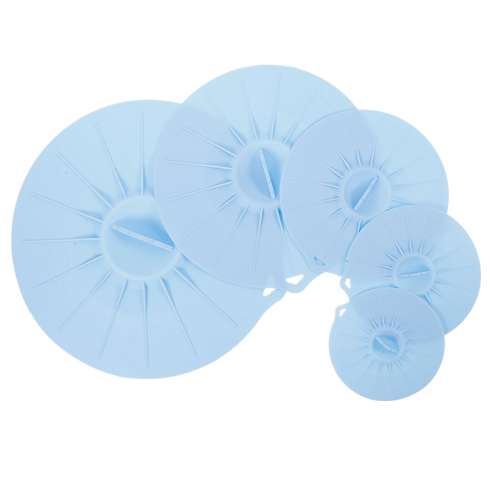 

5 Pieces Silicone Food Covers Reusable Microwave Splatter Guard Bowl Lids for Pots Bowls Plates Safe Longtime Use