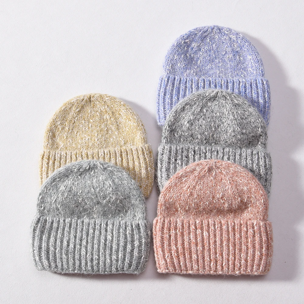 Luxyonuo Wool Blend Knitted Hats 2026 New Arrival Women's Winter Hat Thick and Warm Beanies Ladies Casual Outdoor Skull Cap Fall