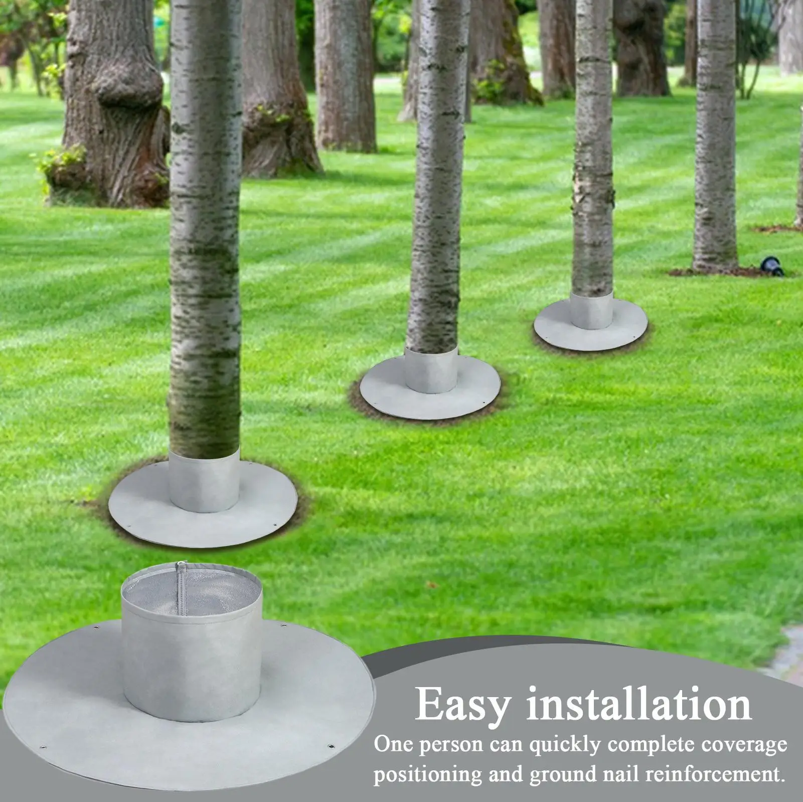 樹木の根の冬保護具、樹木の冬ガード、植物の根の霜よけカバー、地面用釘付き、フェンス、景観、庭園、農場、林業用