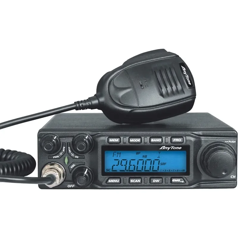 AnyTone-Radio de 10 metros de alta potencia, transceptor móvil SSB, 15W, 45W, 60W, 40 canales