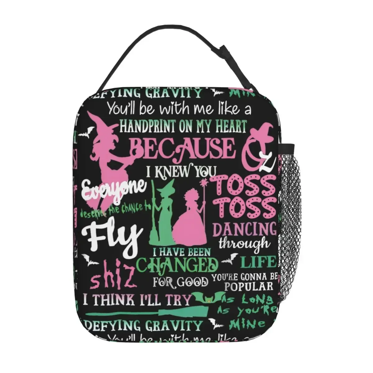 Wicked Elphaba & Glinda Tonal Insulated Lunch Bag Magic Movie Food Bag Reusable Cooler Thermal Lunch Boxes For Work