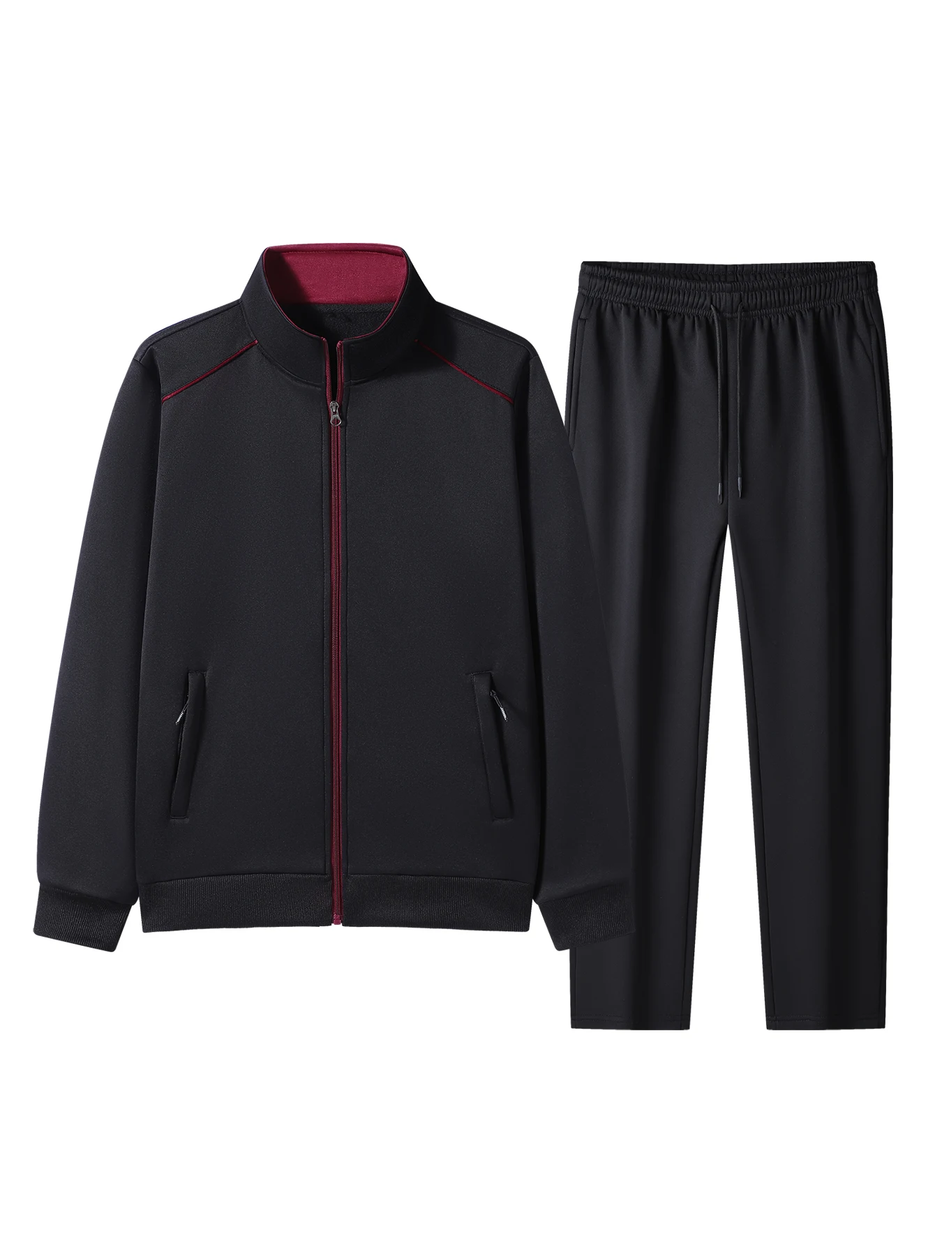

Men’s casual zipper trendy sports outfit.