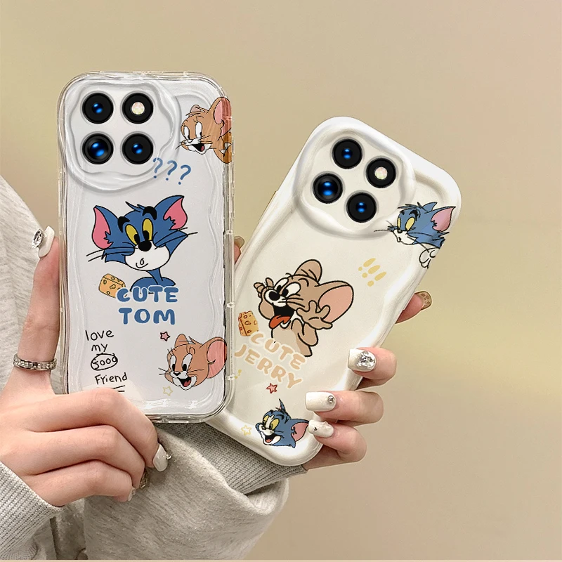 New T-Tom And J-Jerry Phone Case For XIAOMI 14 13 12 T Pro 11 Lite Poco F6 F5 F4 F3 X6 X5 X4 X3 GT M3 M4 Pro Wave Oil Back Cover