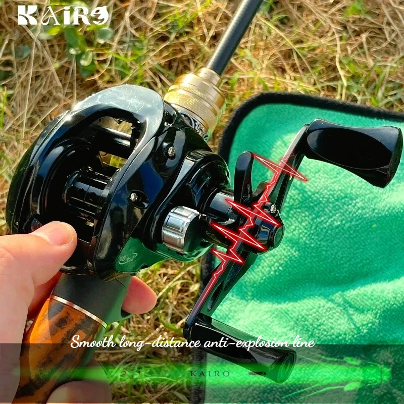 

Ultralight Magnetic Brake Baitcasting Reel Black Warrior 7.2:1 Long Casting Metal Micro Lure Luya Fishing Reel