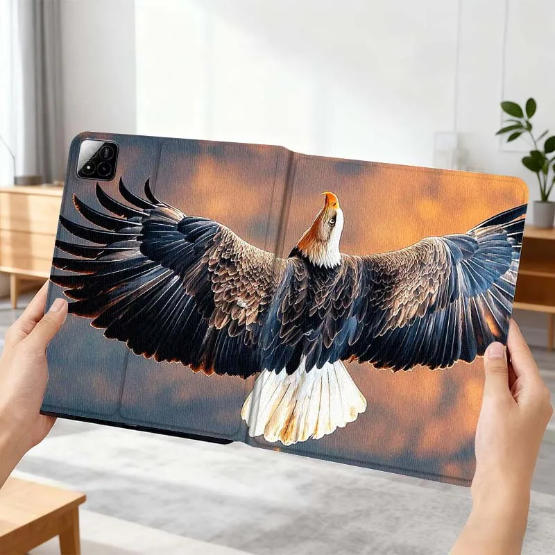 

Soaring Bald Eagle Spread Gift For Xiaomi Mi Pad Mini 4 5 6 7 SE Pro Plus Redmi Pad 2 SE 2025 8.8 11 Foldable Tablet Case