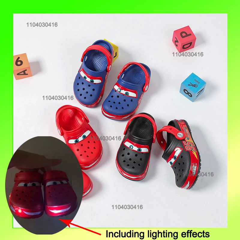 

Lightning Mcqueen Luminous Children'S Slippers Breathable And Comfortable Home Slippers Boys' Birthday Gift