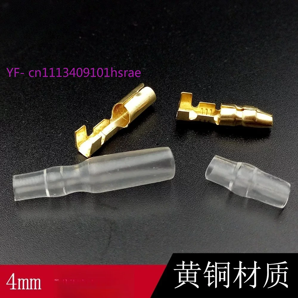 20PCS 4mm Bullet Connector Male Female Plug Socket, Bullet Splice Crimp Terminal, Thickened Butt Connection Terminal