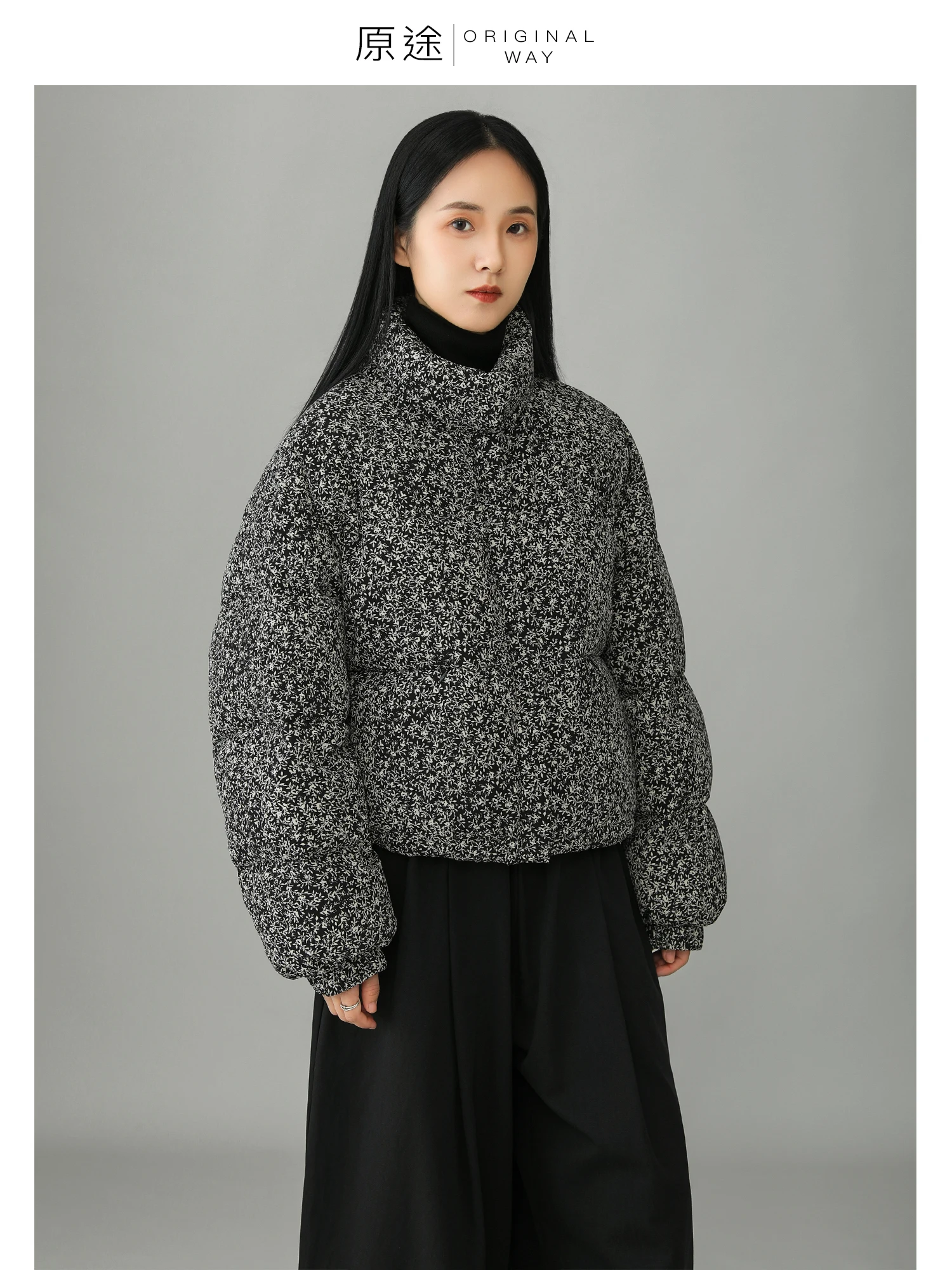 

ort Printed down Jaet Women's 2024 Winter High-End 90 White Du down Bread Sle Thiened Long Sve Coat