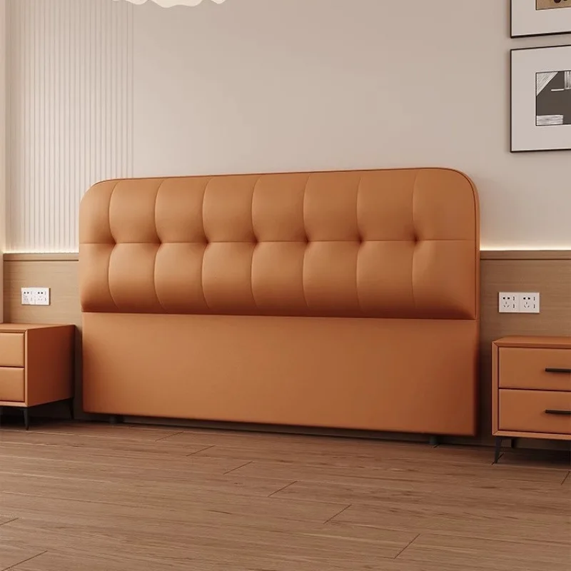 The backrest of the bed head, soft bag, light luxury, solid wood back panel, light luxury, modern and simple integrated landing
