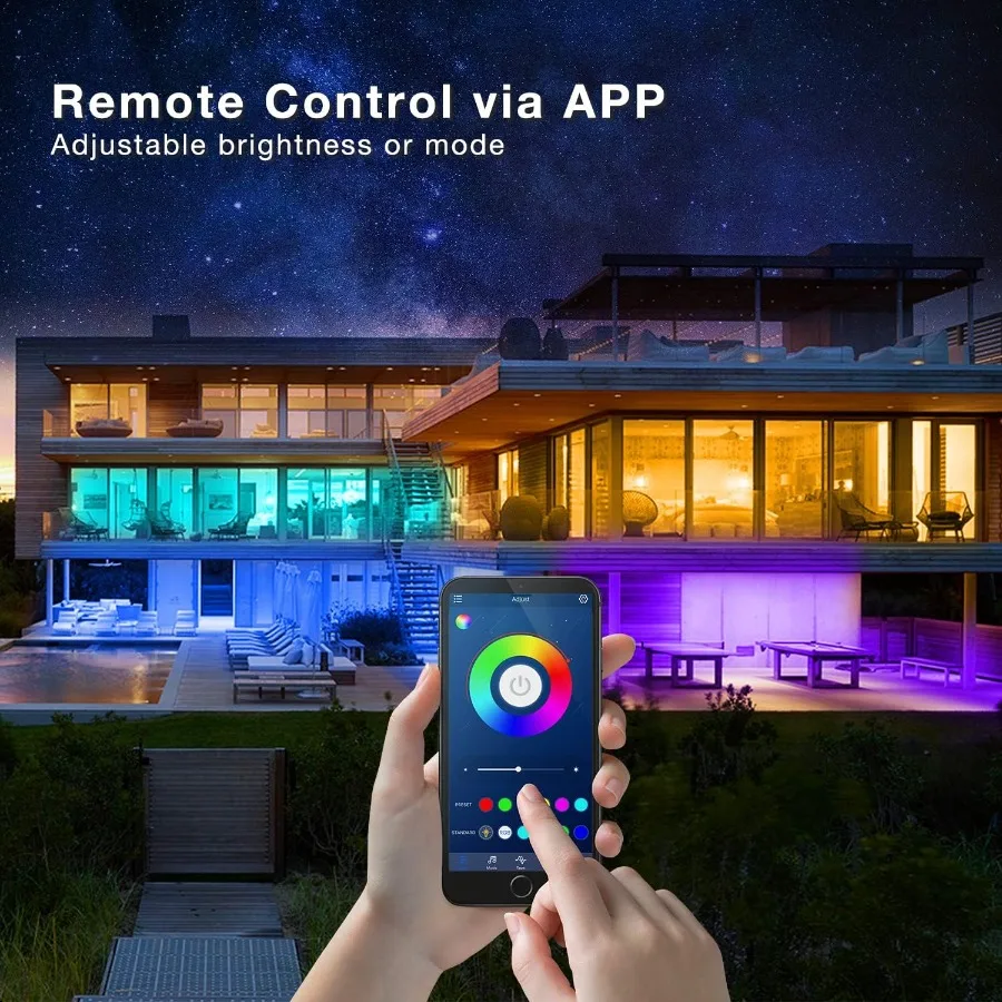 LED Lights for Bedroom 200ft Music Sync Color Changing Smart App Control with Remote UltraLong LED Strip Lights for Party Home