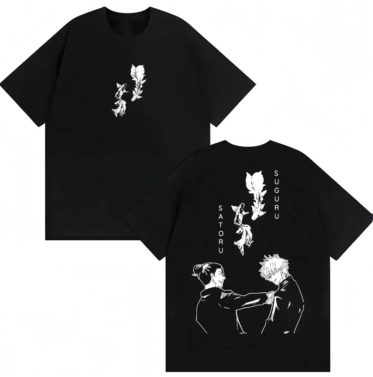 Anime Jujutsu Kaisen Gojo Satoru Geto Suguru T-Shirts für Männer und Frauen Vintage Klassische T-Shirts Baumwolle Übergroße Hochwertige T-Shirts