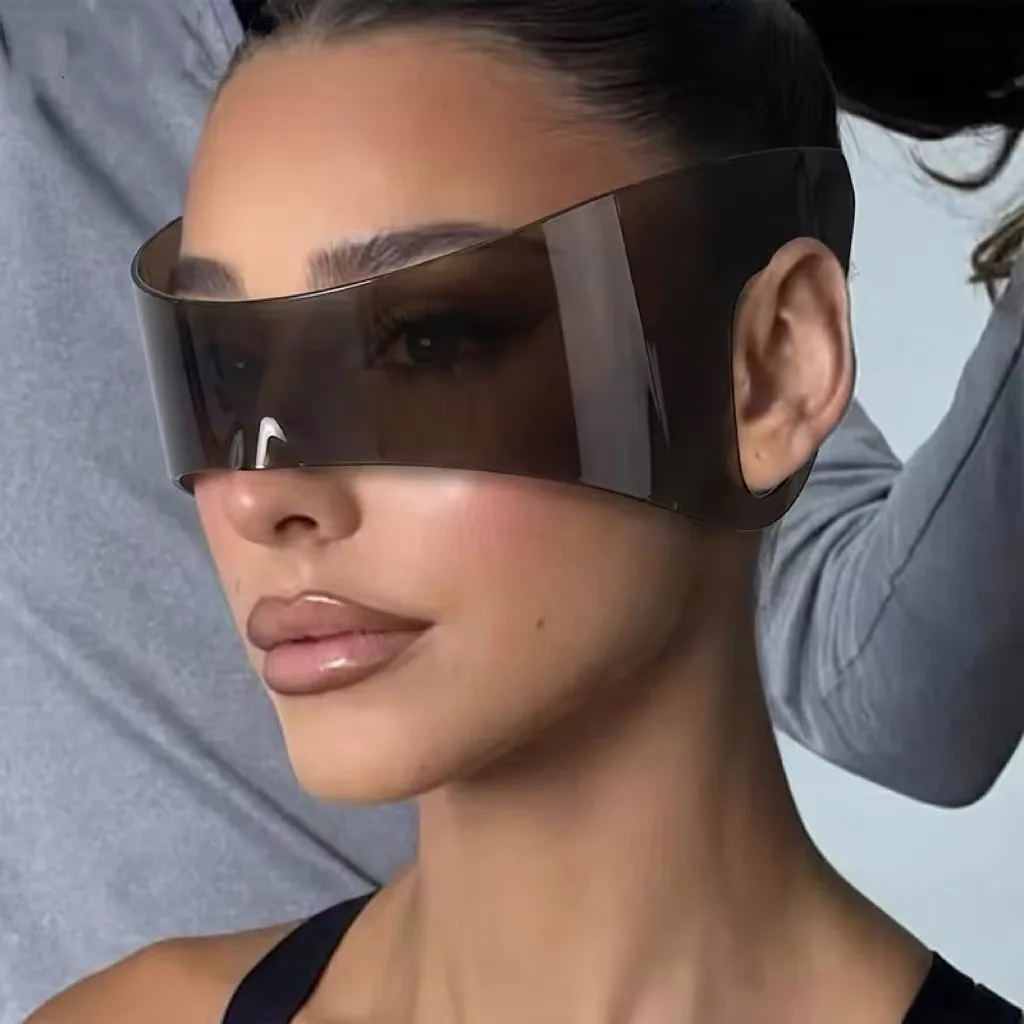 Y2K Luxury Brand Designer Oversized Rimless Sunglasses Women For Men Vintage Punk Sun Glasses Bird Nose Masked Cyberpunk Goggle - view 5