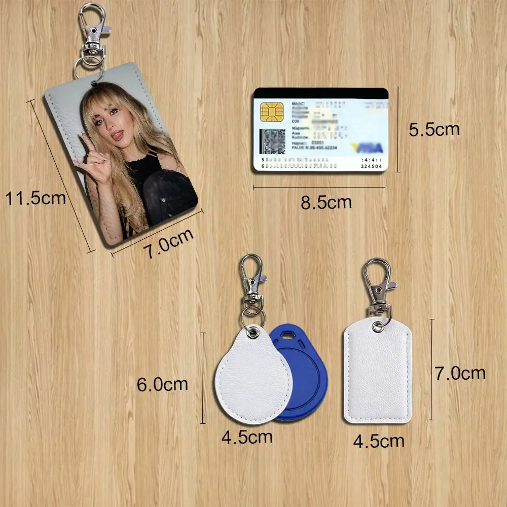 Bring Your Love Sabrina Carpenter Card Holder With Keychain Executive Protection For Bank Credit Subway Bus Case