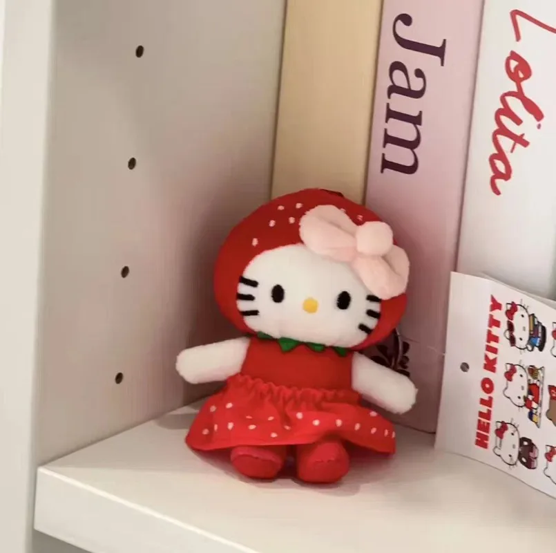 ซานริโอ้ การ์ตูน เฮลโล คิตตี้ ซีรีส์สตรอว์เบอร์รี ตุ๊กตาขนนุ่ม พวงกุญแจ จี้ห้อยกระเป๋า ของใช้ส่วนตัว แฟชั่นอุปกรณ์เสริม