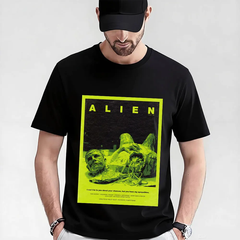 

Retro Horror movie Alien Sic-Fi Gift T-Shirt Weyland Xenomorphe Graphic clothes 0320 Large size tops S-6XL 100% cotton print Tee