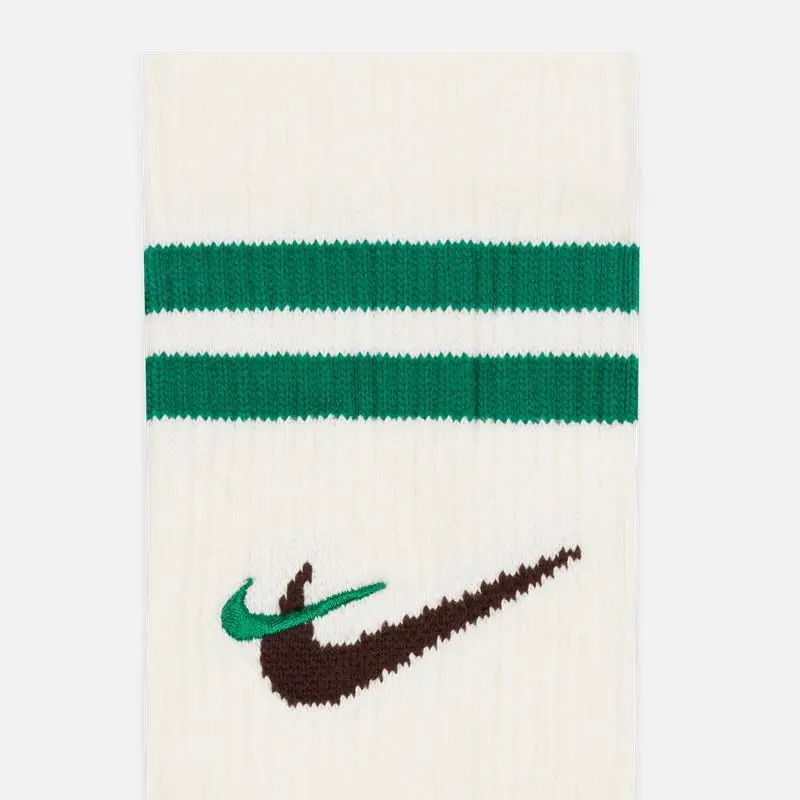 Original Nike Everyday Plus Logo Printed Comfort Quick Drying Tall Socks Men and Women Socks Alike 1 Group 1 Pairs White DQ9165