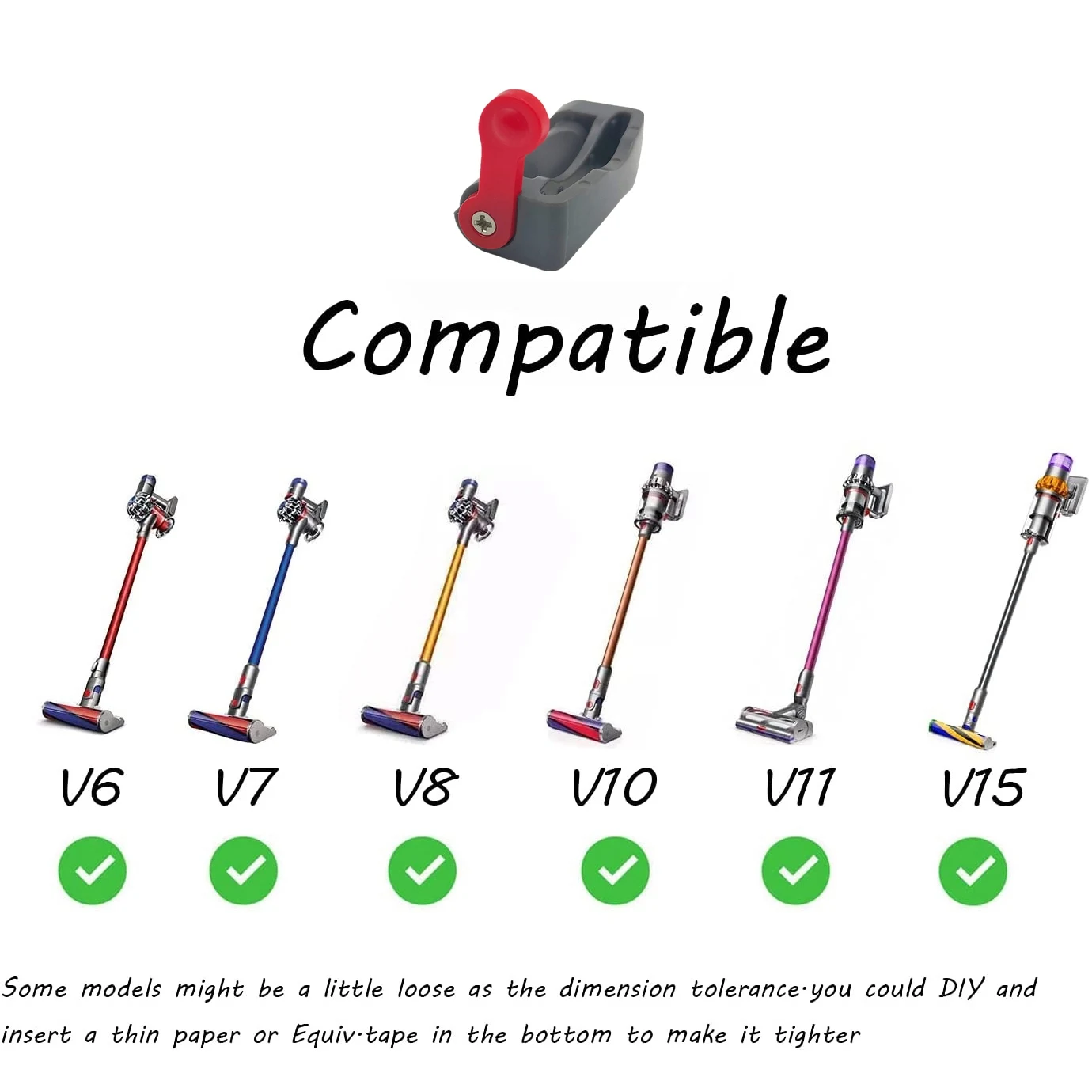 New Upgrade Trigger Lock for Dyson V6 V7 V8 V10 V11 Vacuum Cleaner, Power Button Lock Accessories, Free Your Finger Red