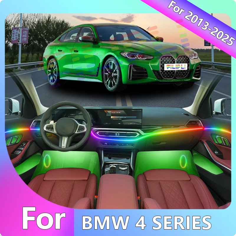 

FILIPLI для BMW 4 серии 2019 года, синхронизация музыки, динамическая атмосфера, интерьер автомобиля, светодиодная лента Smart 64 RGB, автомобильная акриловая лампа