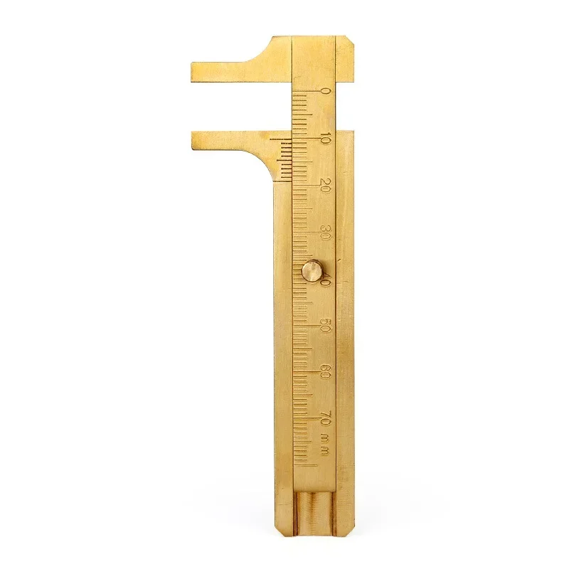 80/100mm Mini Brass Sliding Ruler Double Scales Metal Vernier Caliper Gauge Micrometer Precision Measuring Supplies