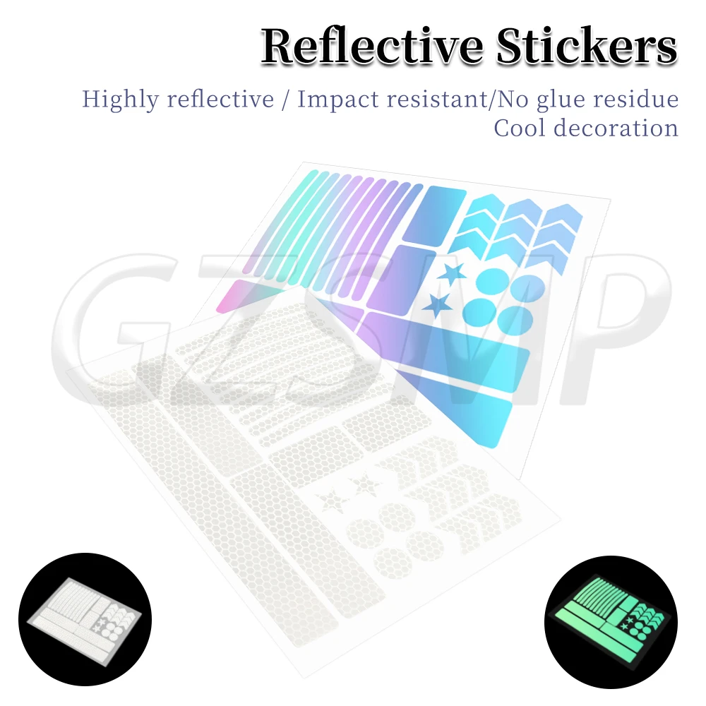 

Motorcycle Reflective Stickers Night Safety Driving Grid Warning Strip MTB Bike Scooter Helmet Body Reflective Sticker Decals