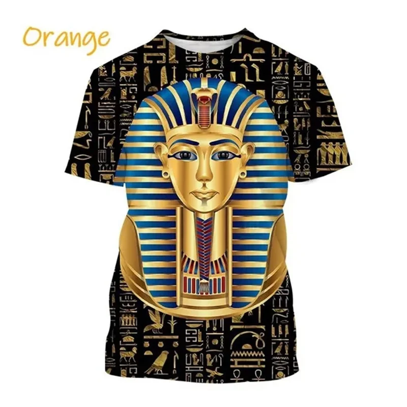 Summer New Pharaoh 3D Print T-Shirt Personality Ancient Horus Egyptian God Eye Egyptian Pharaoh Fashion Unisex Streetwear TShirt