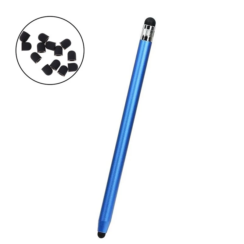 

High Quality Universal Pencil Double Silicon Head Touch Capacitive Screen Stylus Caneta Capacitive Pen For Tablet Smartphone
