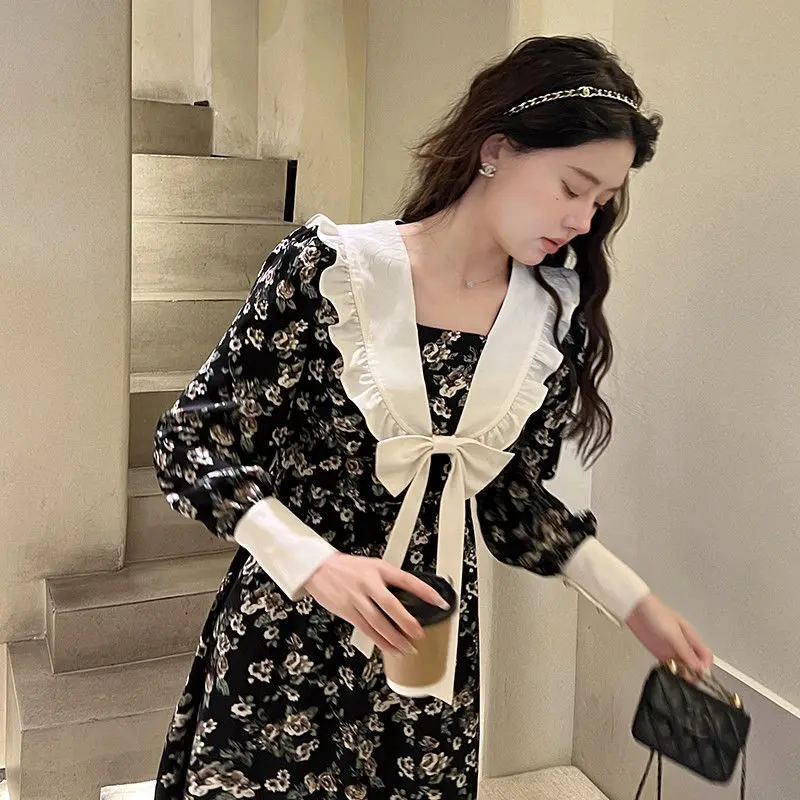 Puff Sleeve Kleider Frauen Patchwork Floral Neue Design Koreanische Mode Süße Dame Schöne Elegante Платье Женское Gemütliche Ins Sommer