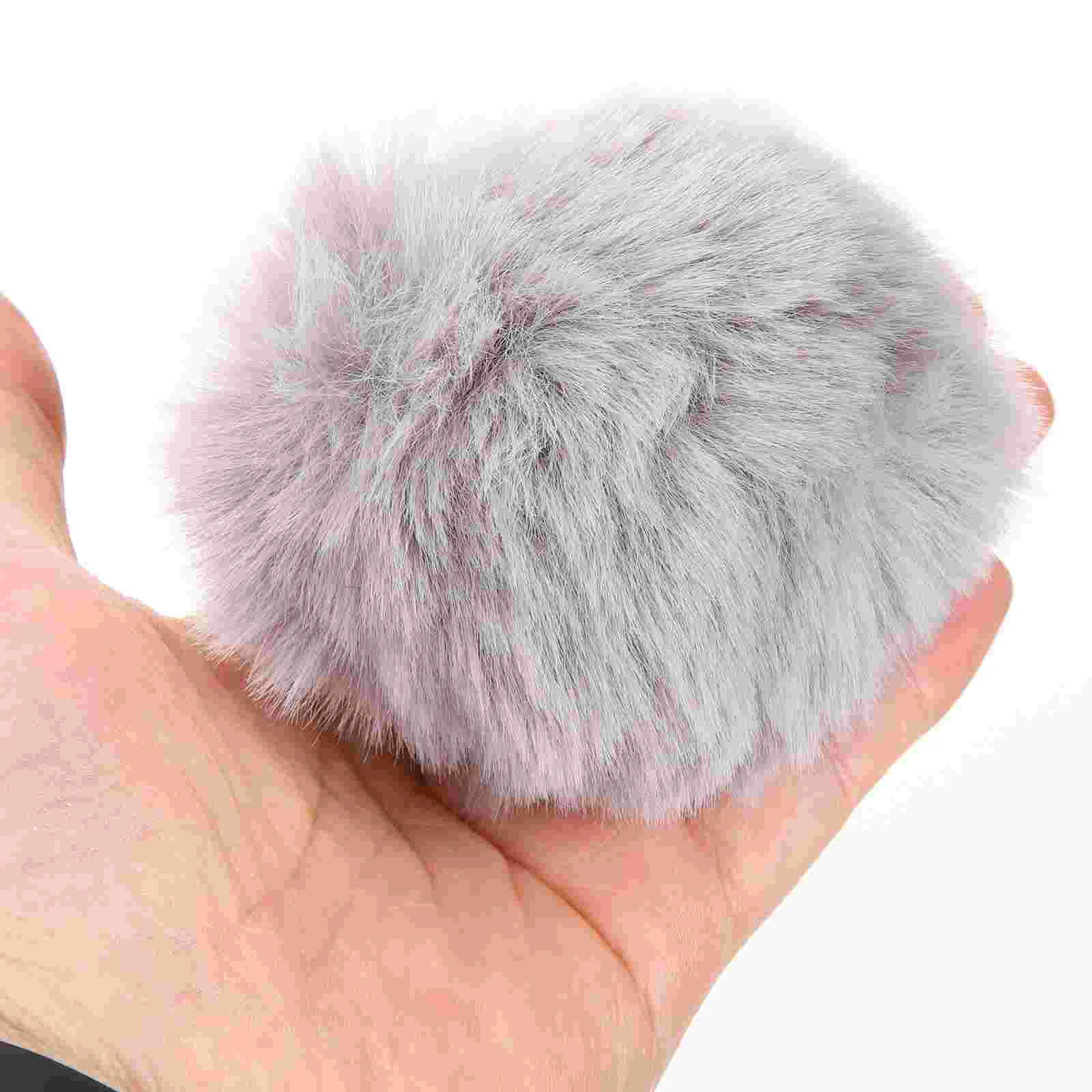 2 Pcs Rabbit Tail Plush Ball Costume Pom Costumes for Bunny Tails Accessories Rabbits White Aldult Miss