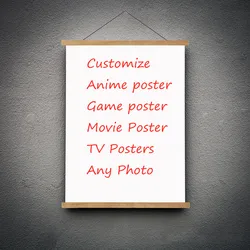Customize Anime Poster Any Photo Movie and TV Posters Canvas Wall Art Painting Bedoom Wall Decor Magnetic Hanging Picture Clip