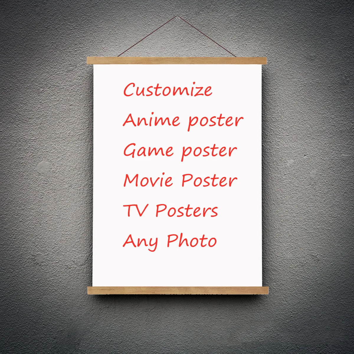 Customize Anime Poster Any Photo Movie and TV Posters Canvas Wall Art Painting Bedoom Wall Decor Magnetic Hanging Picture Clip