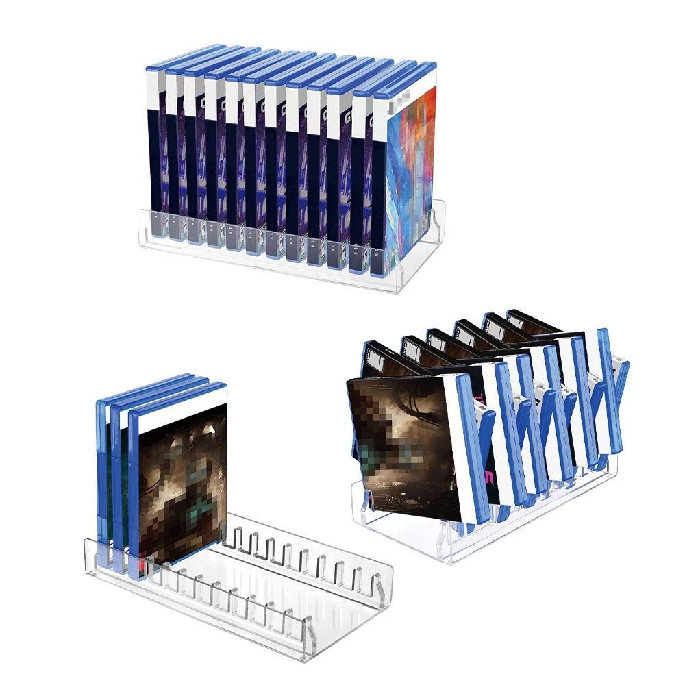 Suitable for PS4 PS5/slim/pro game disc storage rack with 12 slots