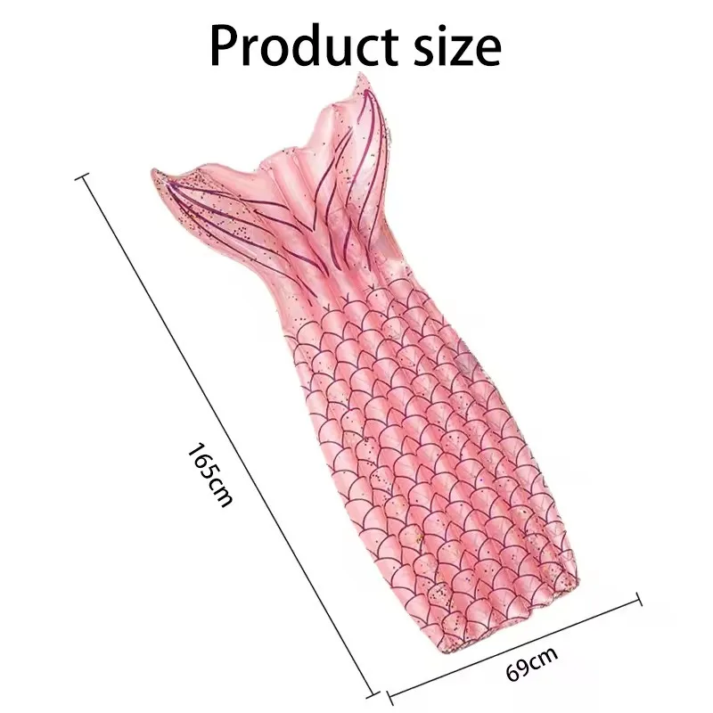 الترتر حورية البحر تعويم صف ذيل السمكة الكبار المياه نفخ تعويم السرير نفخ تعويم الصف