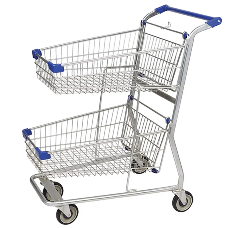 High quality large custom supermarket metal shopping trolley