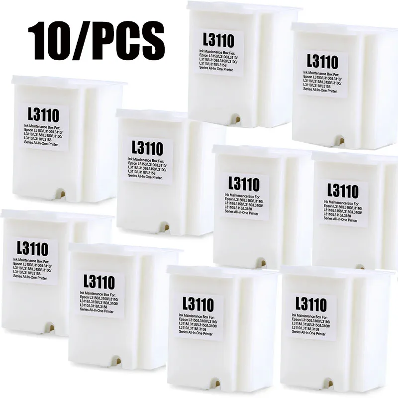 10PCS 1830528 1749772 Maintenance Box Waste Ink Tank for EPSON L3100 L3101 L3110 L3115 L3116 L3150 L3151 L3156 L3158 L3160 L3165