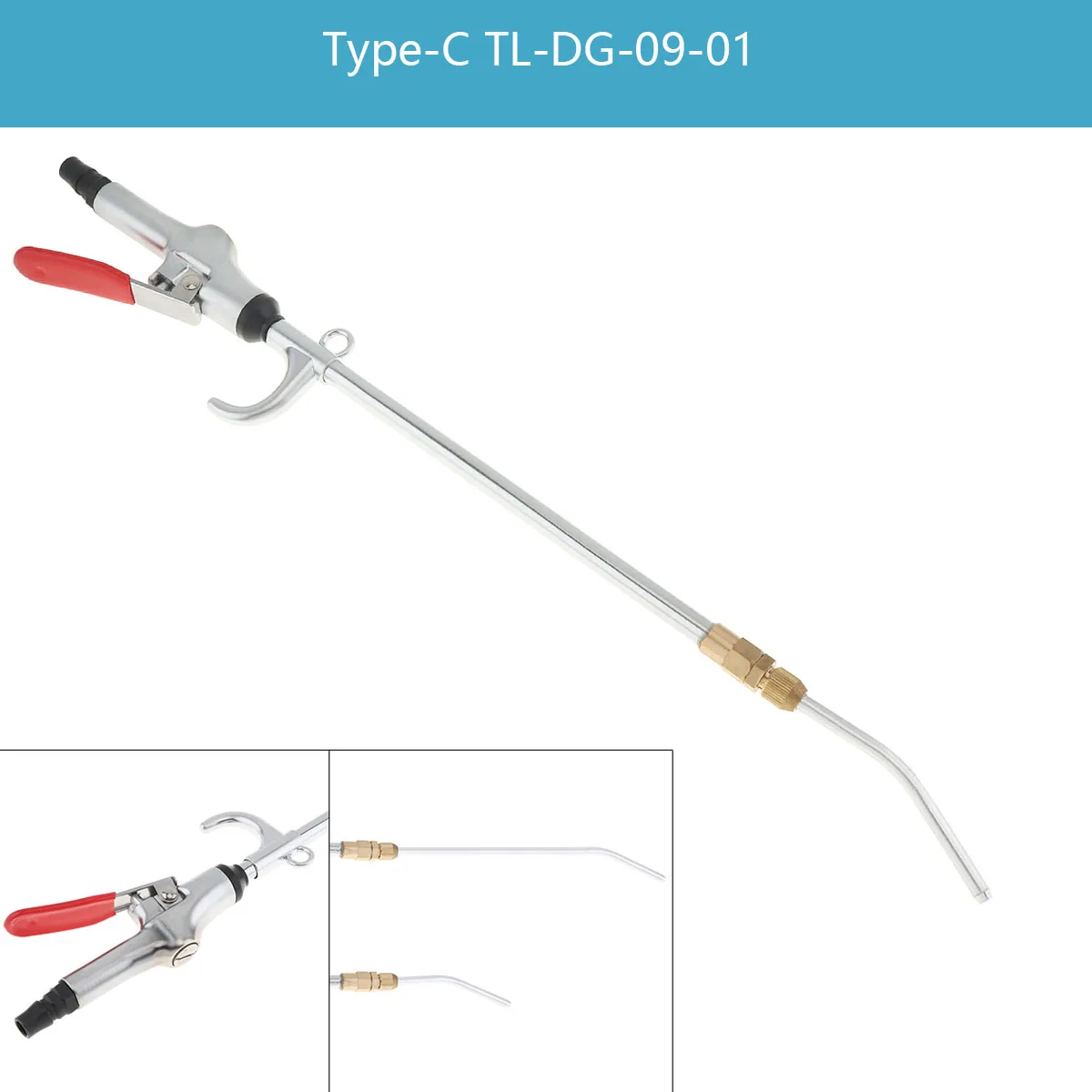 Imagem -04 - Pneumatic Air Blow Gun Cleaning Duster Press tipo Switch Long Nozzle Limpeza de pó 16 20 400 mm 500 mm