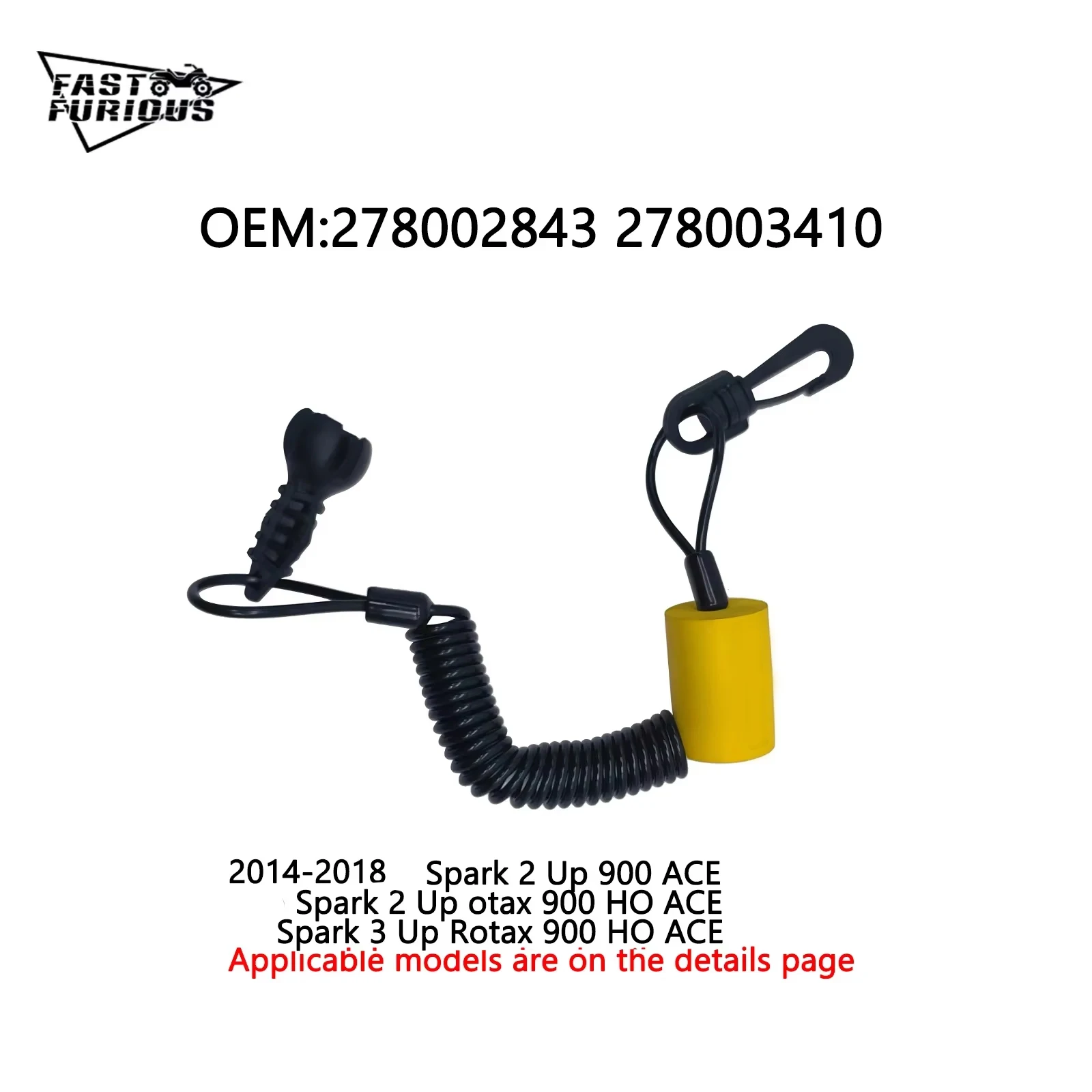 

Плавающий страховочный шнур-фиксатор Spark Clip On Safety Lanyard Tether для ключей Sea Moto 278002843 278003410