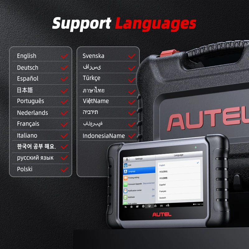 Autel MK808S Pro OBD2-scanner Bidirectionele diagnostische hulpmiddelen Alle systeemcodelezers PK MK808BT MX808S