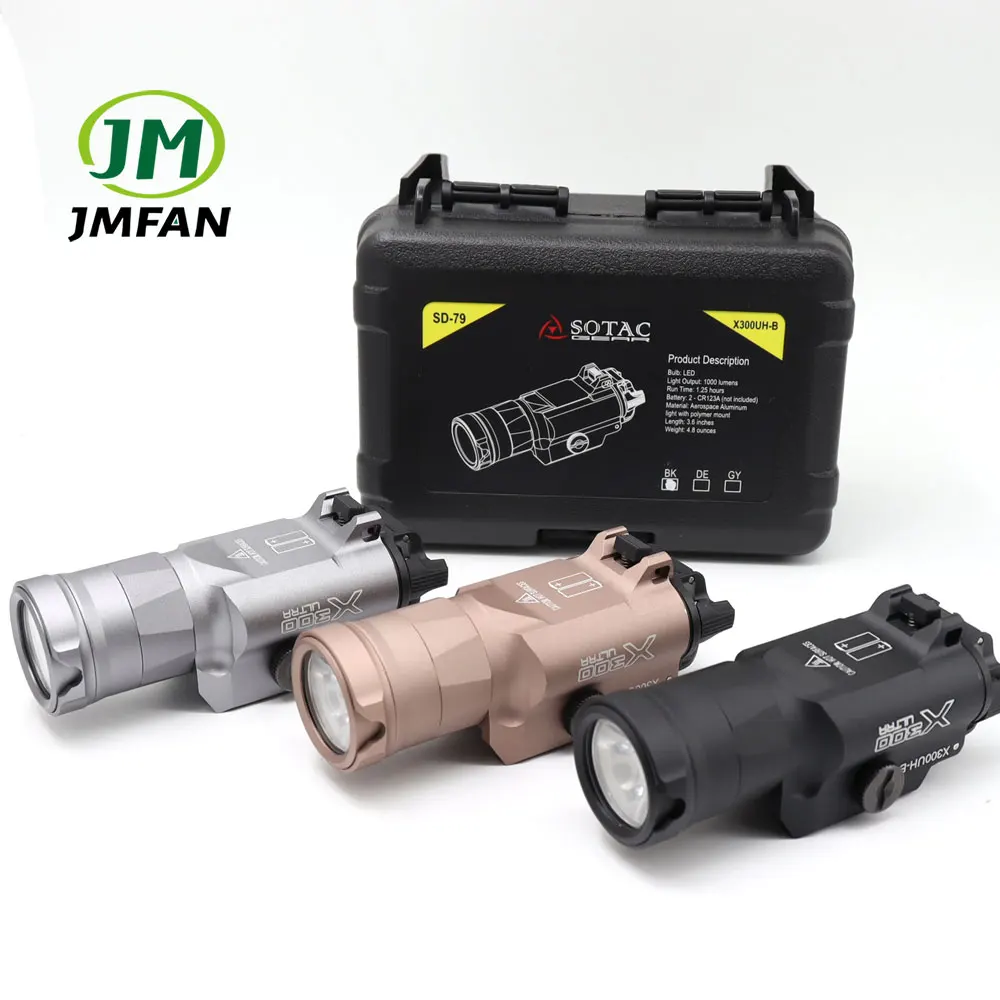 

1000 Lumen XH35 X300UH-B Weapon Light Ultra-High Dual Output White LED Tactical Light Strobe White Light X300 Upgrade Version