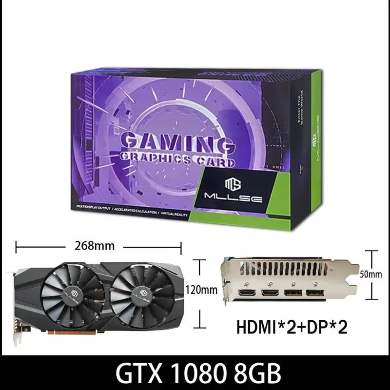 Top Graphics Card GTX 1080 8GB 8Pin Placa De Video Gaming GPU GDDR5X 256bit PCI Express 3.0×16 GeForce gtx 1080 8gb Video Card