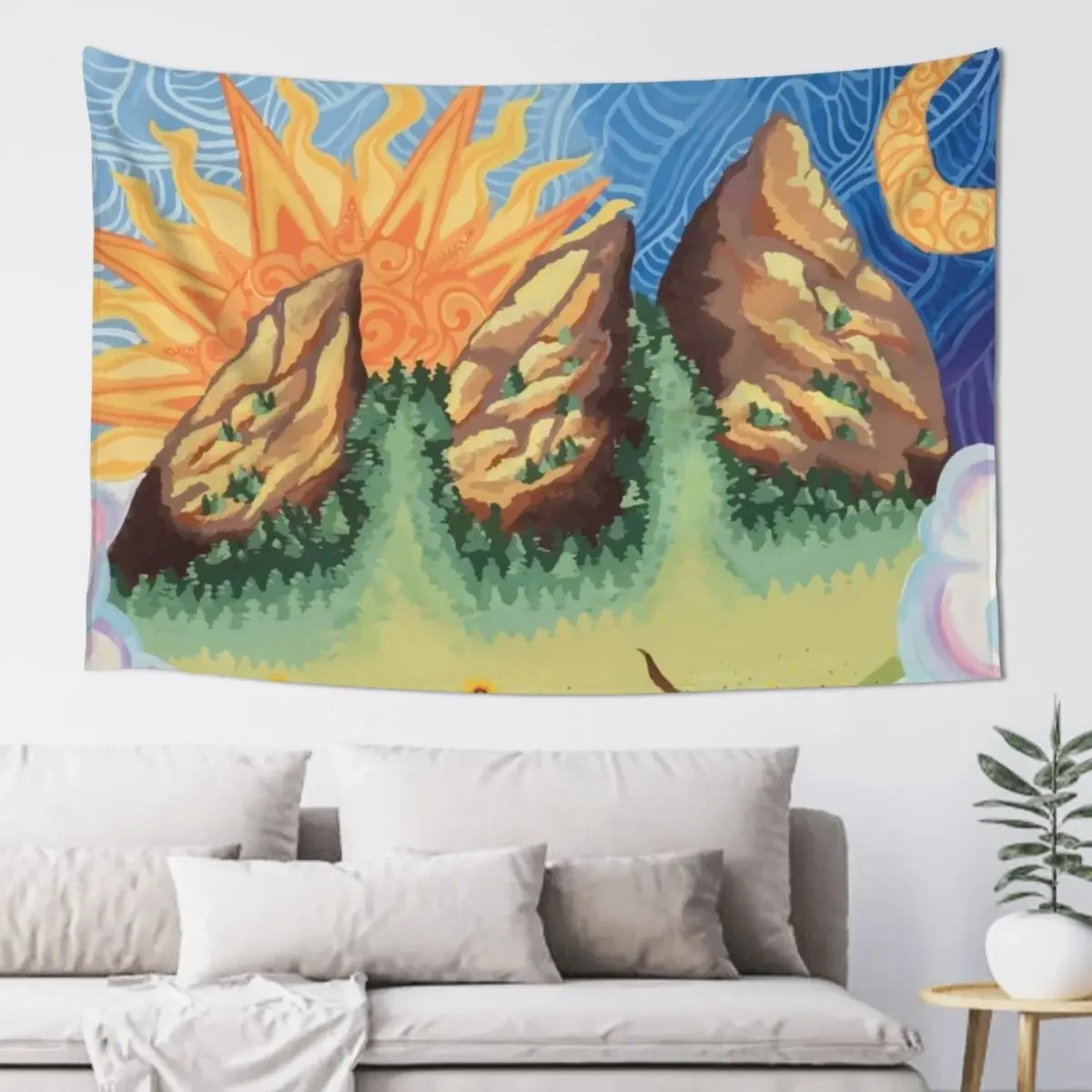 under the flatirons table Tapestry Home Decorations Outdoor Decor Tapestry