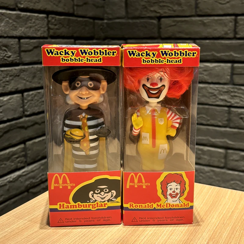 New Hot Famous People Hamburglar Ronald Mcdonald Bobble Head Shake Wacky Wobbler Action Figurine Pvc Model Decoration Toy Gift