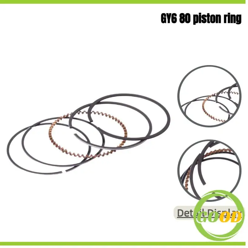 

Piston Rings Set Assembly Replacement for GY6 80cc ATV Dirt Bike Go Kart Moped Scooter Engine Part
