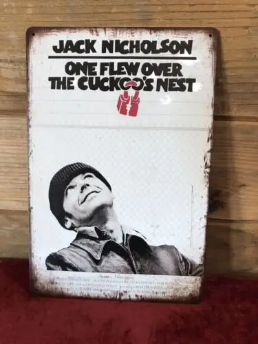 One Flew Over The Cuckoo's Nest- Nicholson Tin Metal sign 8